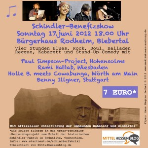 Benefiz-Show Schindler-Projekt 17. Juni Biebertal: Medieninformation für Mittelhessen und angrenzende Regionen