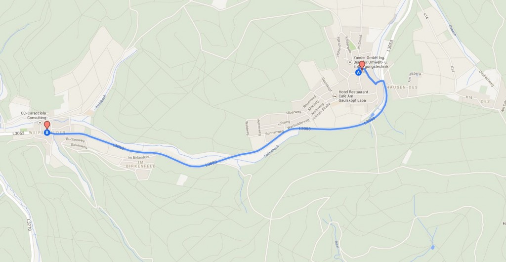 Folgenschwere Begegnung: Ein Waldsolmser und ein Frankfurter stießen mit ihren Autos auf der L3053 zwischen Espa und Weiperfelden zusammen und verletzten sich schwer.