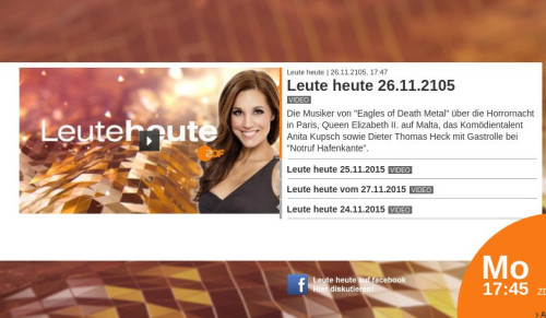 ZDF-Besucher haben die Wahl: Leute heute aus dem Jahr 2105 oder 2015...Quelle: ZDF. Grafik: serta, Mittelhessenblog